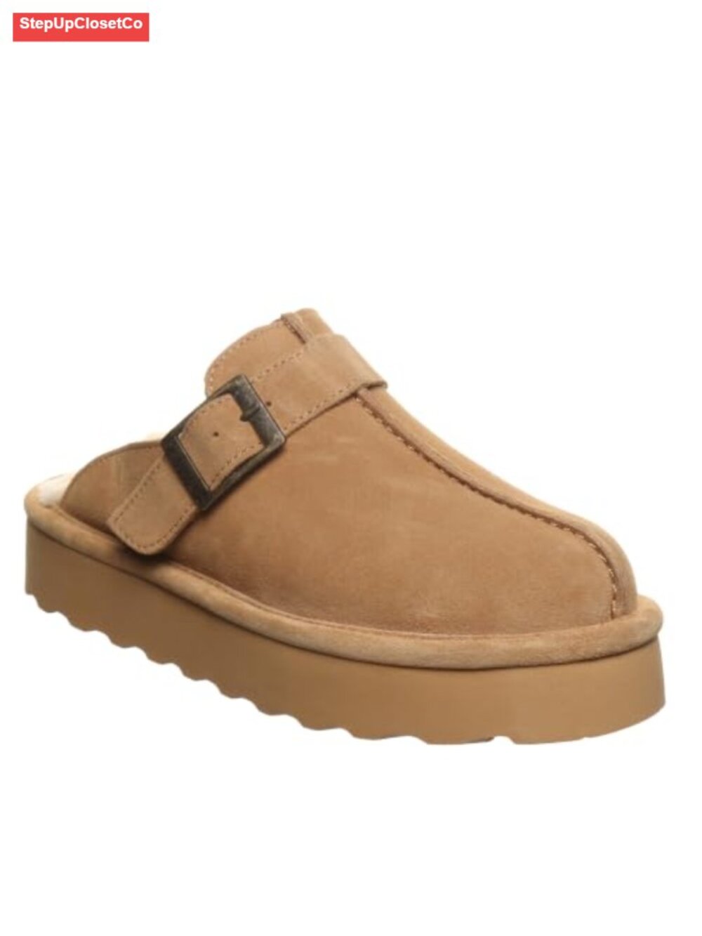 BEARPAW Moxie Platform Lo Slipper - Wool Blend Lining, Blown Rubber Outsole, - Picture 3 of 5